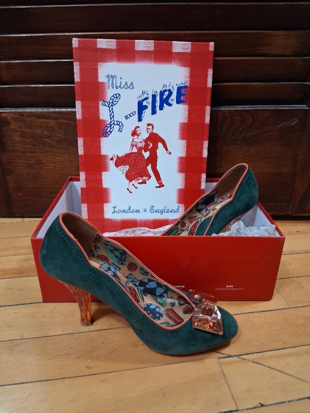 Miss L Fire Vintage Green Pumps